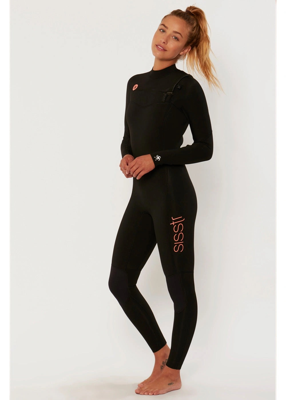 Seven Seas 4-3 Chest zip full wetsuit Black